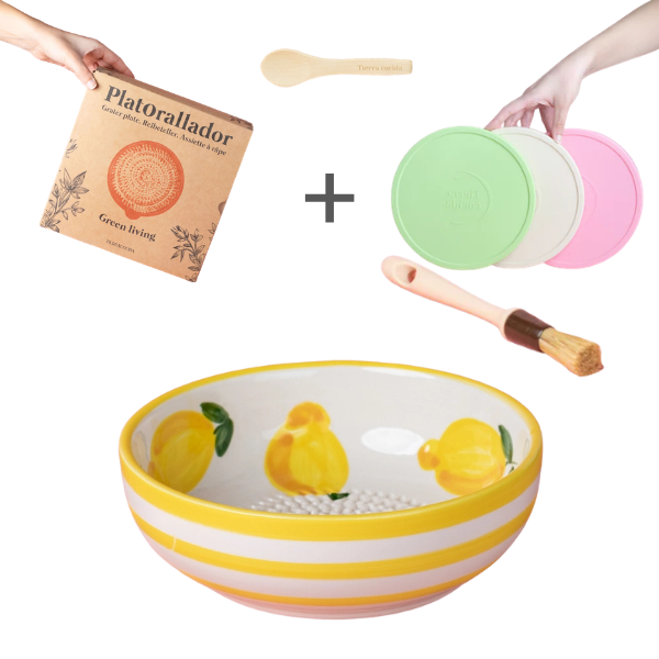 Starter Set Medio (grater plate + lid + brush)