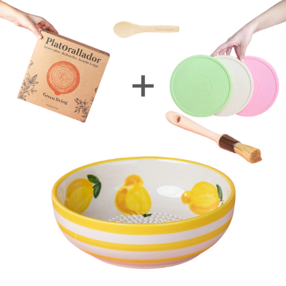 Starter Set Medio (grater plate + lid + brush)