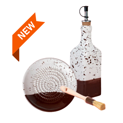 Giftset Brownie (Mini raspbord + oliefles + gratis borsteltje) 