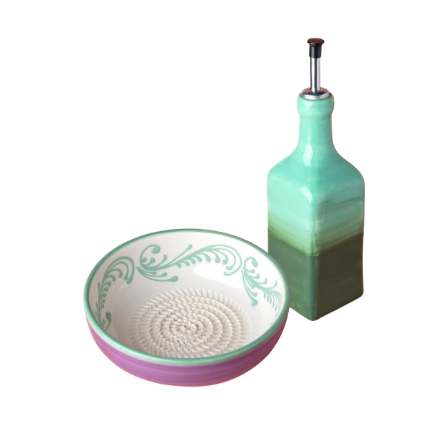 Giftset Esmeralda (Raspbord + oliefles + borsteltje) 