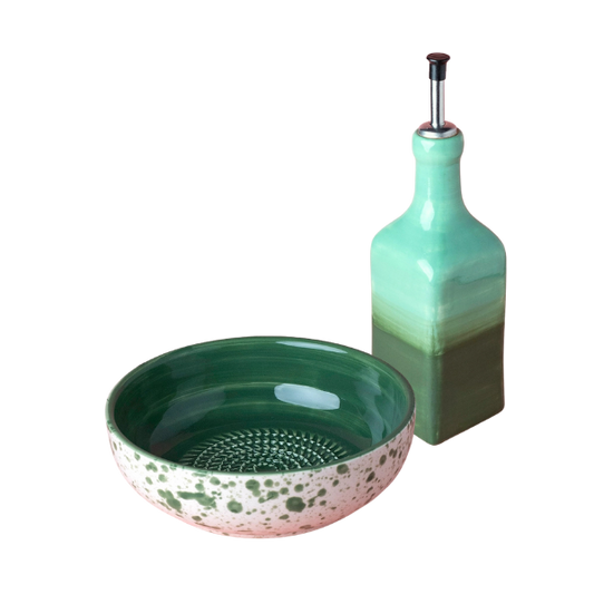 Giftset Jade (Raspbord + oliefles + borsteltje) 