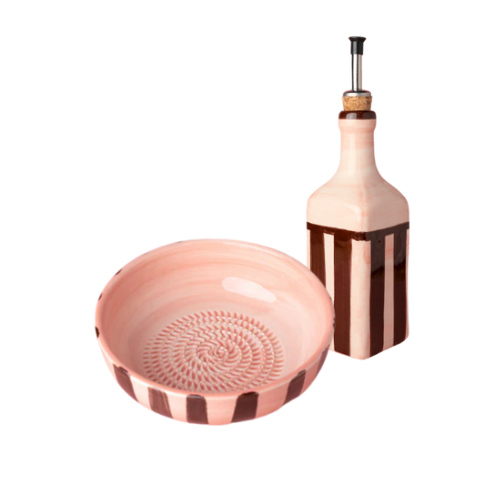 Giftset Chocolat (Raspbord + oliefles + borsteltje) 