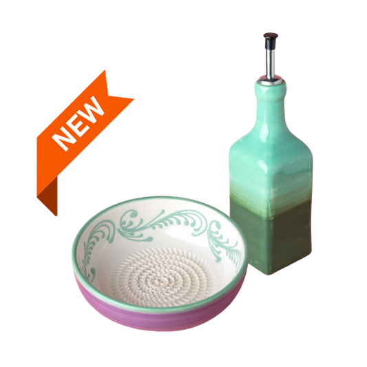 Giftset Esmeralda (Raspbord + oliefles + borsteltje) 