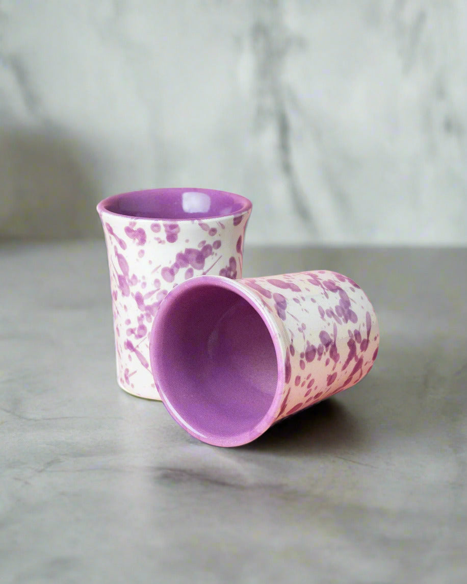 Violet Dots Ceramic Mug 250 ml