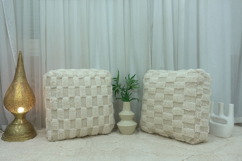 Berber Beni Ourain Kilim Pouf