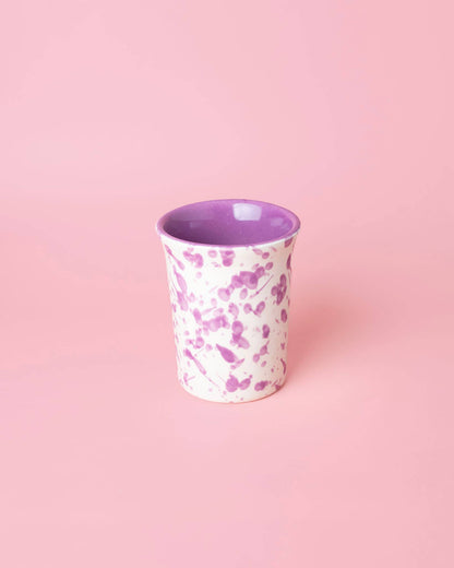Violet Dots Ceramic Mug 250 ml