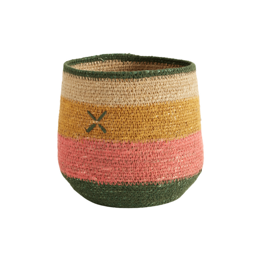 Cross Pink Seagrass mand (small) 