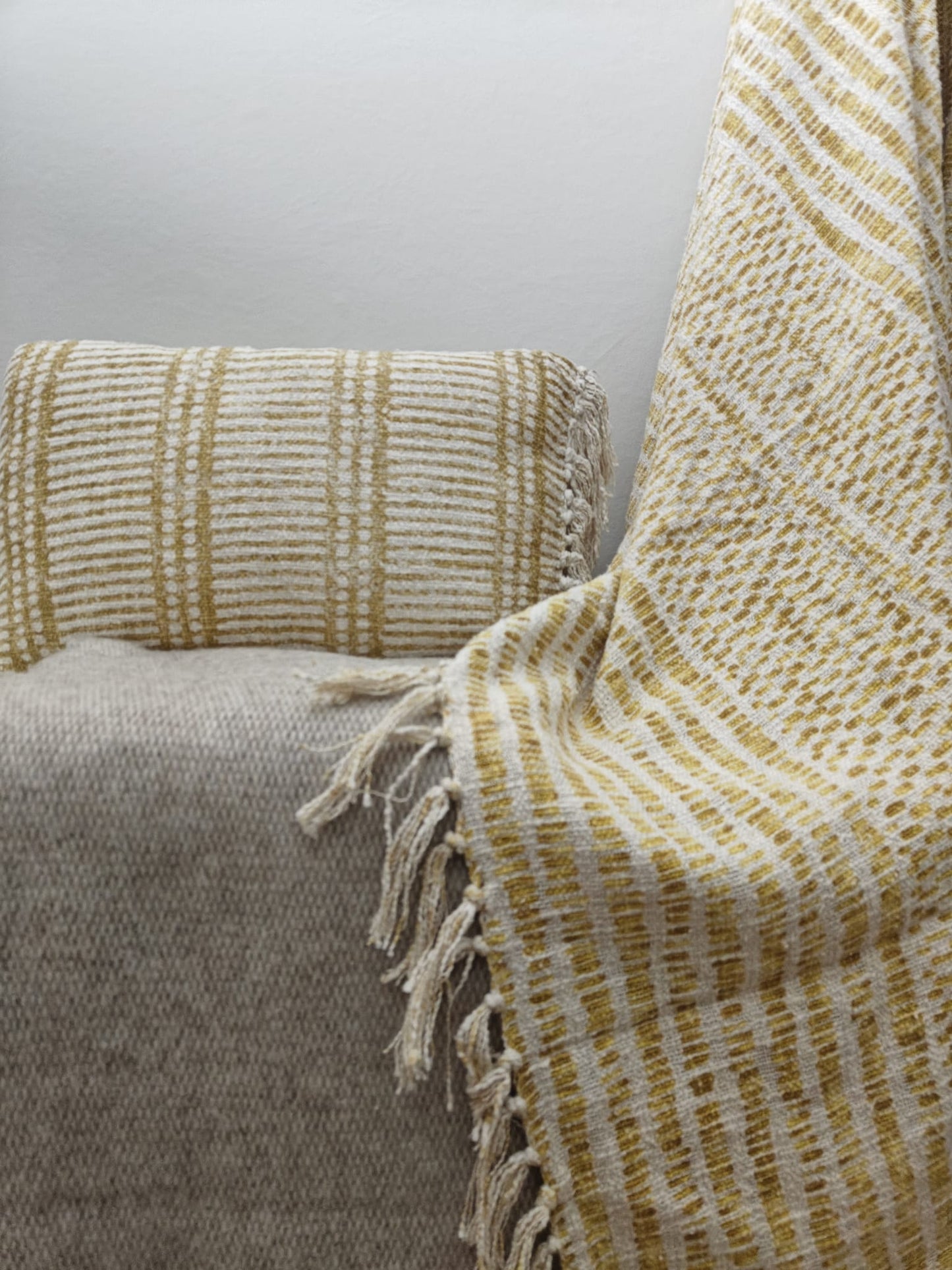 Guama Fringed Cushions and Plaid (Set of 3)