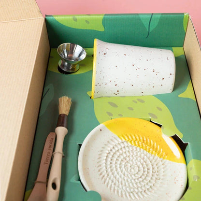 cadeau set keramisch raspbord hobbykok