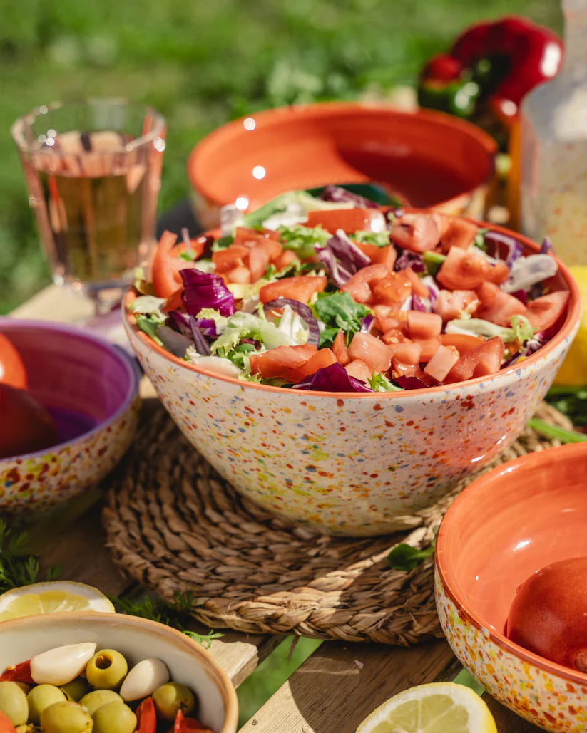 Ambachtelijke saladekommen