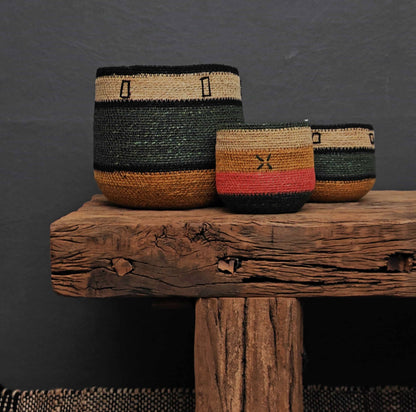 Carré Green Seagrass Baskets
