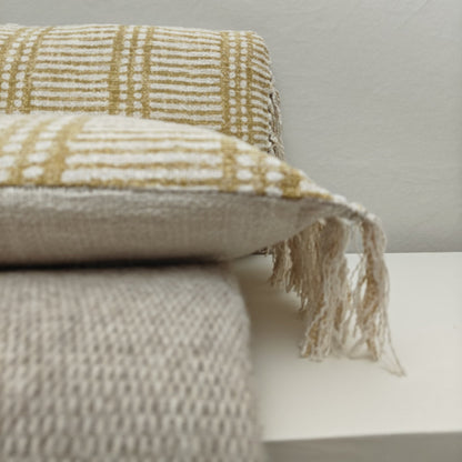 Pickstitch Limestone wollen plaid