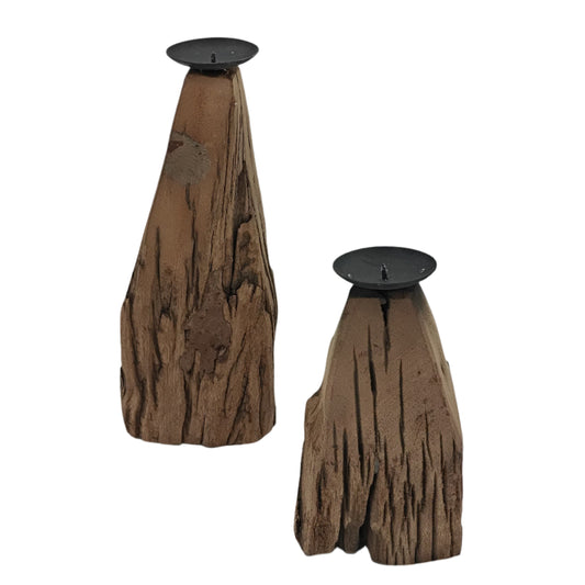 Reclaimed Pillar Kaarsenhouders (set van 2)