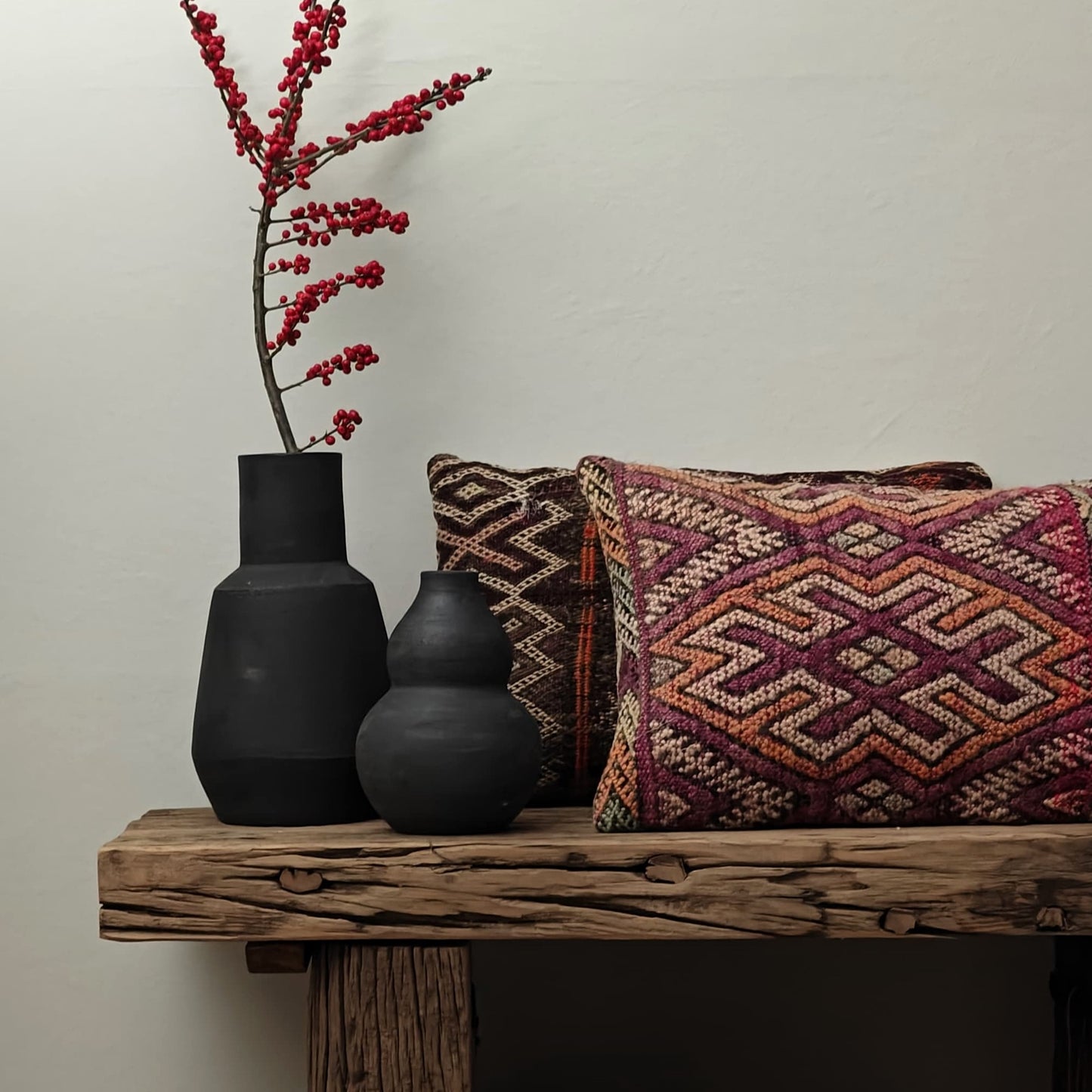 Burgundy Berber Cushion Covers (Set of 2)