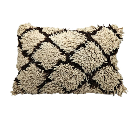 Upcycled Vintage Berber kussenhoes (Brown Cross) 