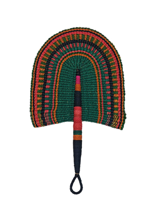 Peongo Ghanese waaier (paars/groen)