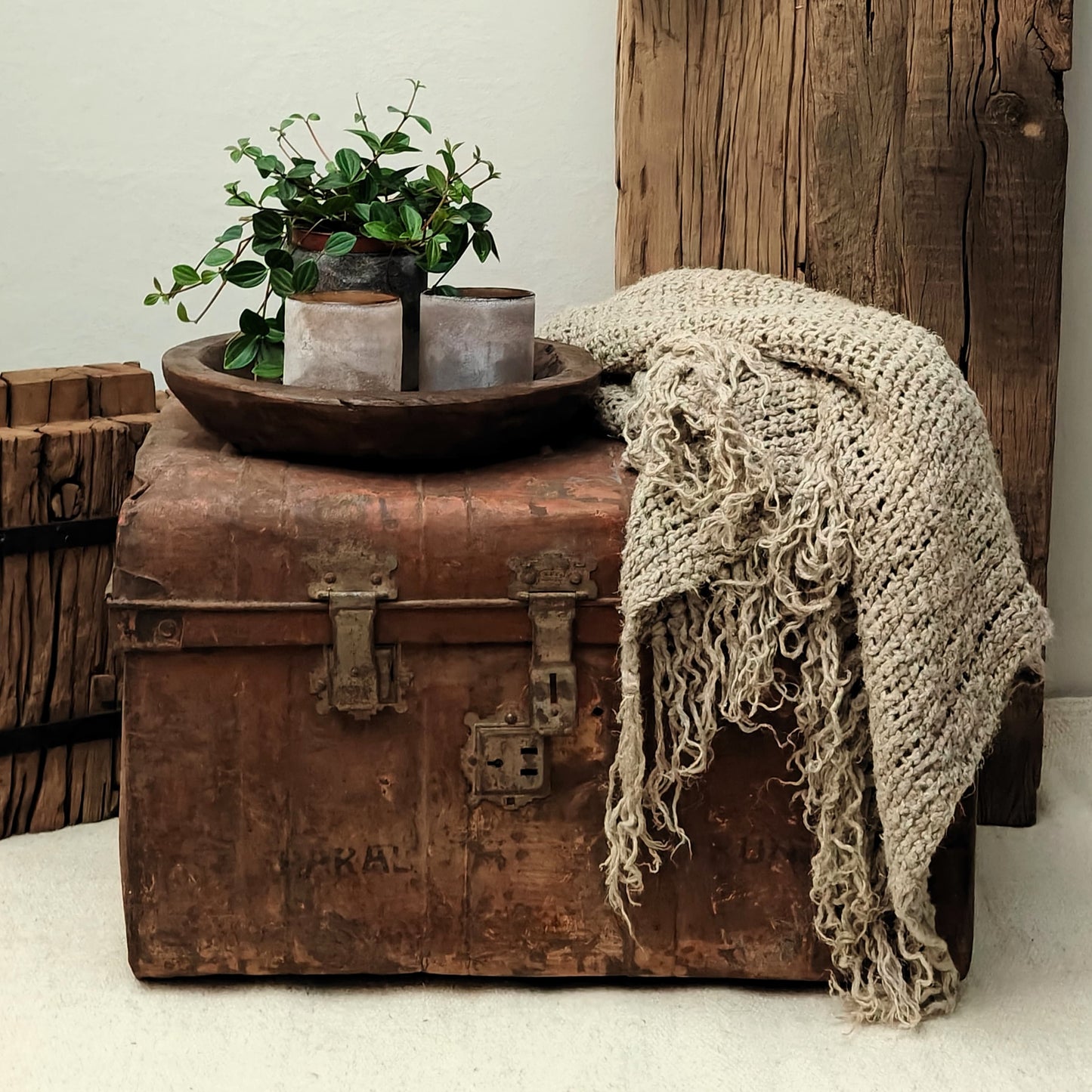 Rustic Iron Trunk