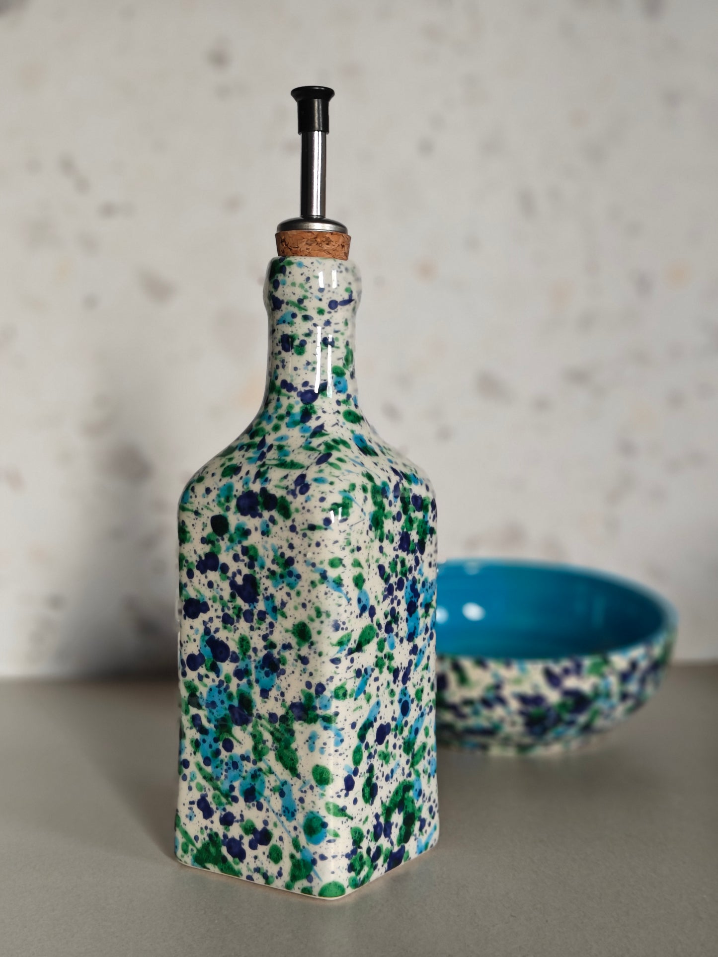 Giftset Coral Mini raspbord + oliefles + gratis borsteltje) 