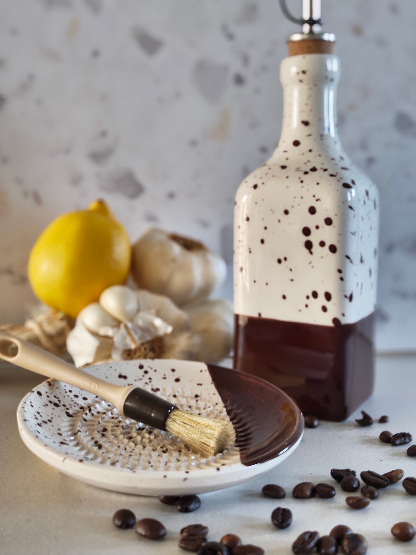 Giftset Brownie (Mini raspbord + oliefles + gratis borsteltje) 