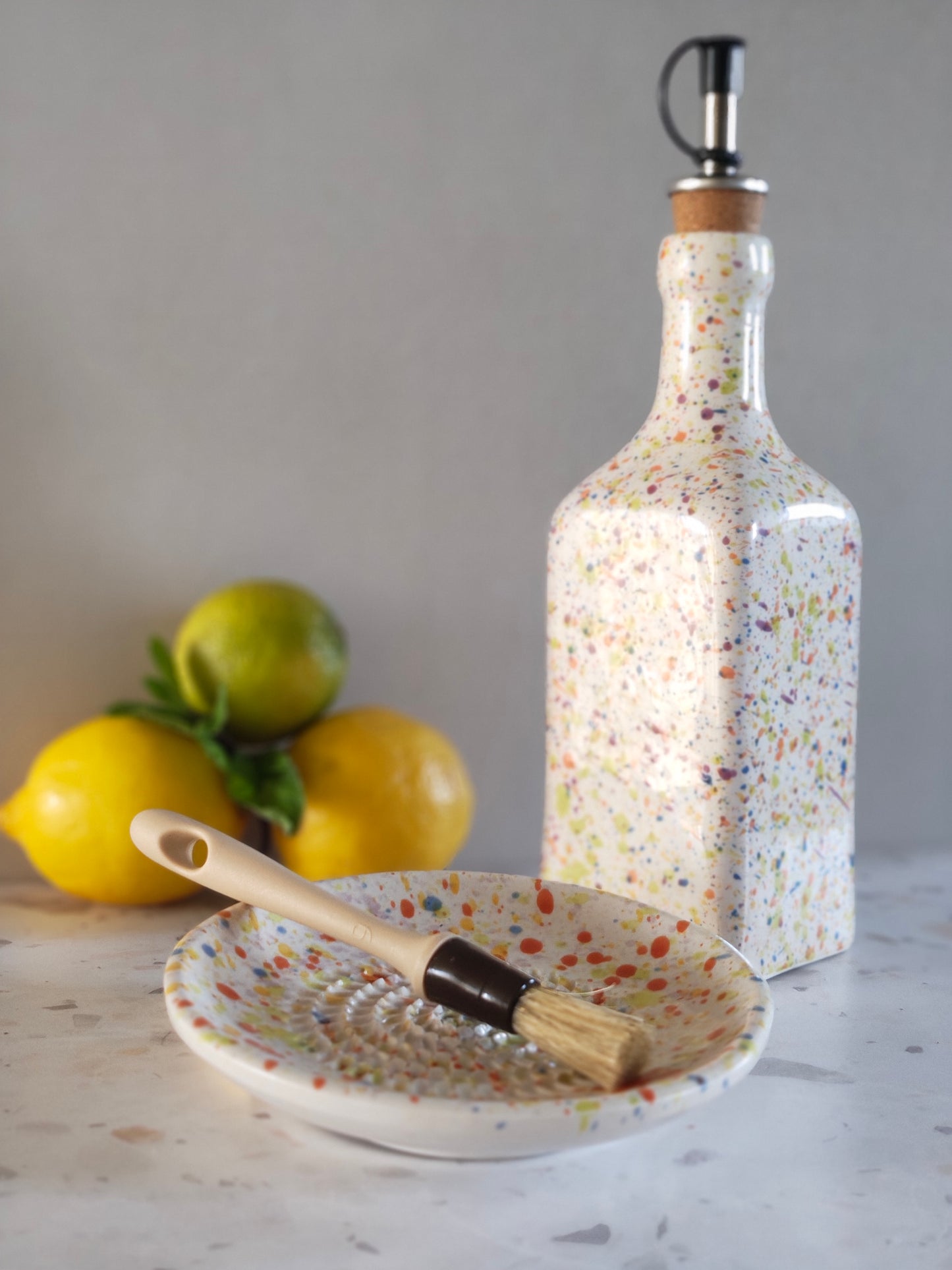 Giftset Carnival (Mini raspbord + oliefles + gratis borsteltje) 