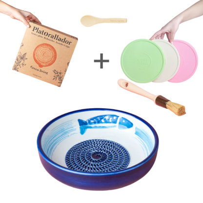 Starter Set Grande (grater plate + lid + brush + free spoon)
