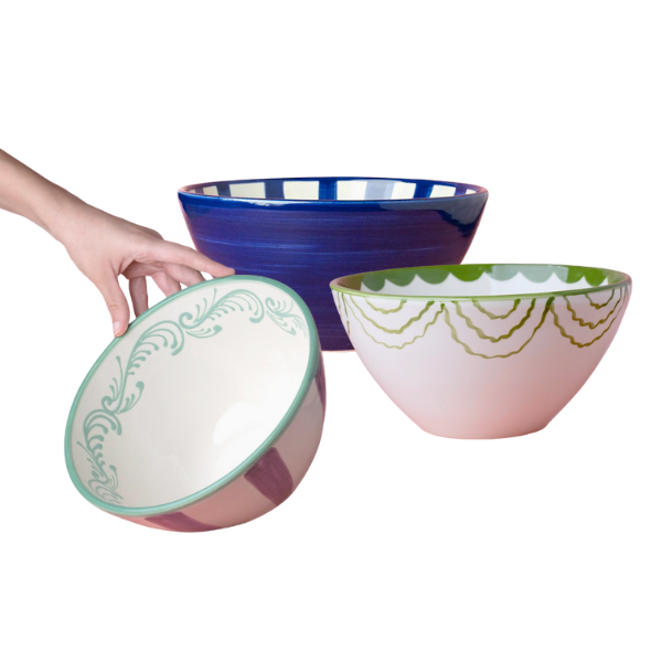 Ambachtelijke saladekommen