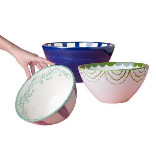 Ambachtelijke saladekommen