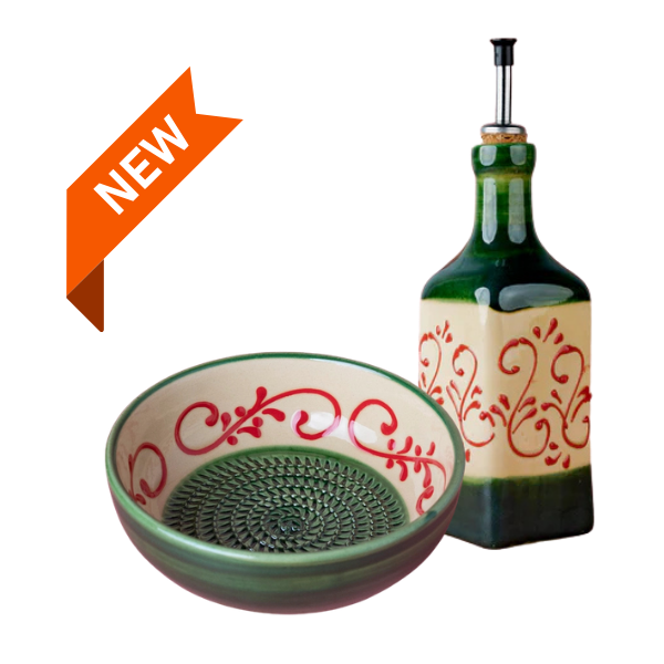 Giftset Alhambra (Raspbord + oliefles + gratis borsteltje) 