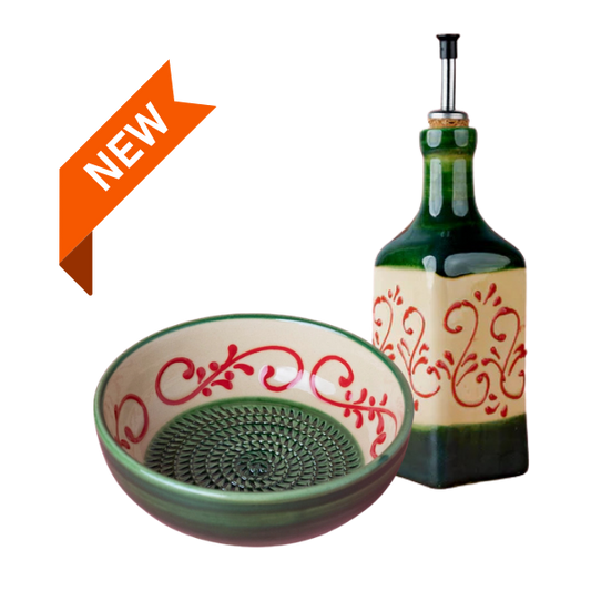 Giftset Alhambra (Grater plate + oil bottle + brush)
