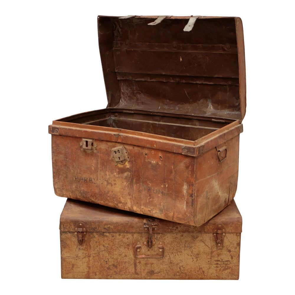 Rustic Iron Trunk