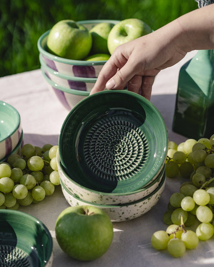 Giftset Jade (Grater plate + oil bottle + brush)