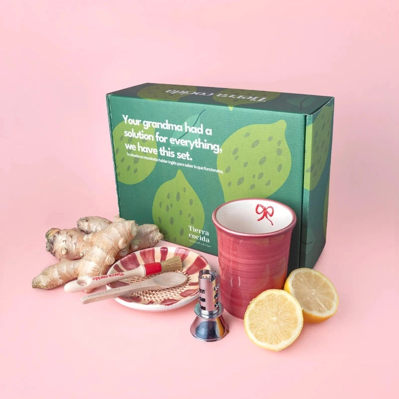 cadeau set keramisch raspbord gember rasp