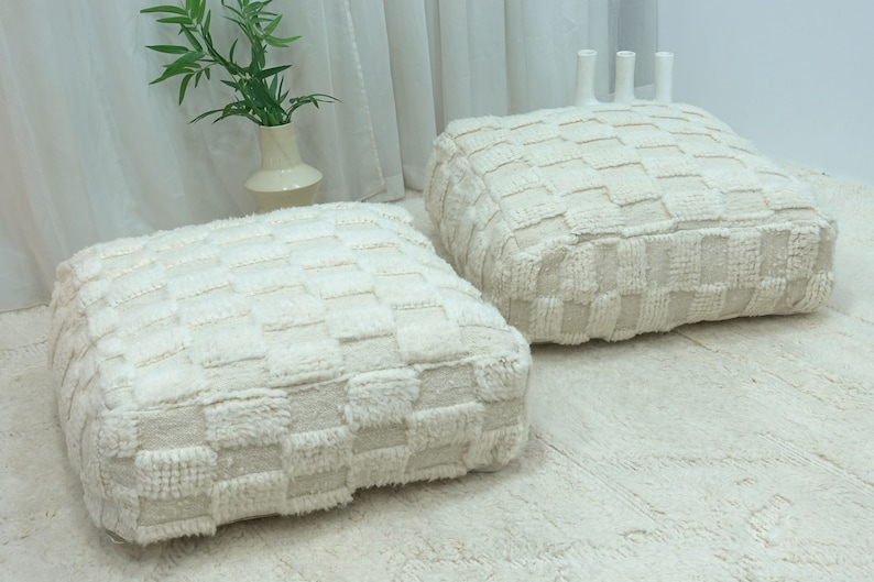 Berber Beni Ourain Kilim Pouf