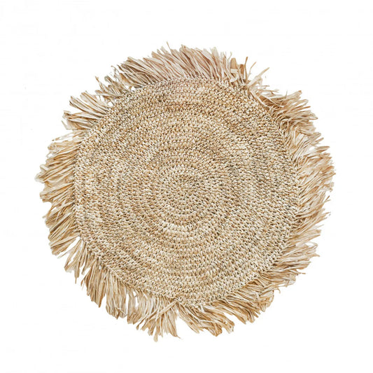 Fringe Raffia ronde placemat