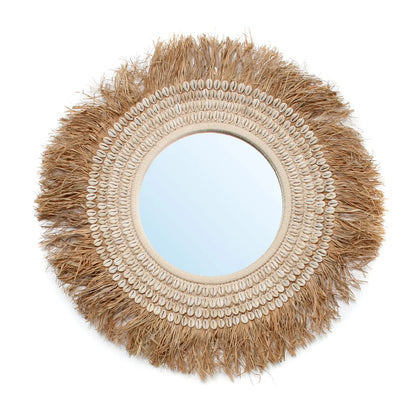 De Raffia Cowrie Spiegel