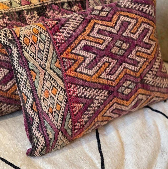 Burgundy Berber Cushion Covers (Set of 2)