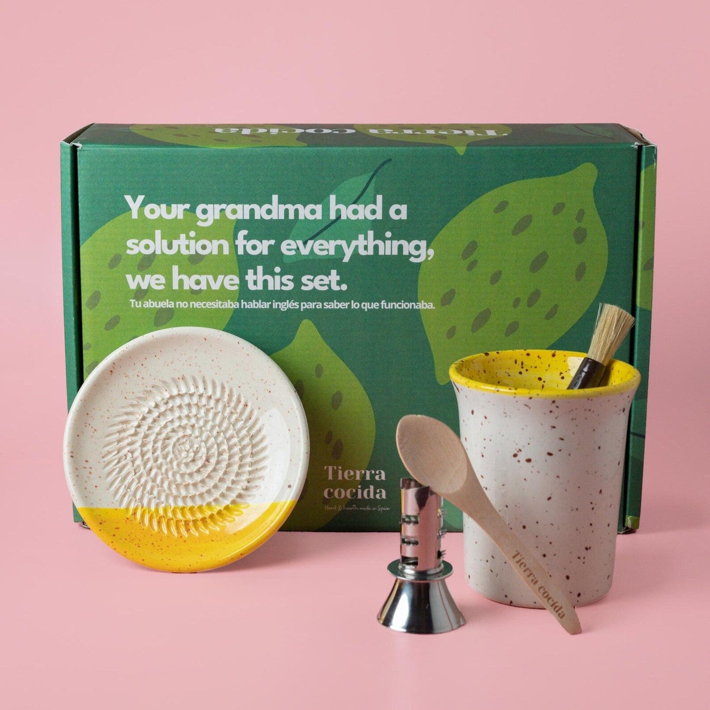 cadeau set keramisch raspbord gember rasp