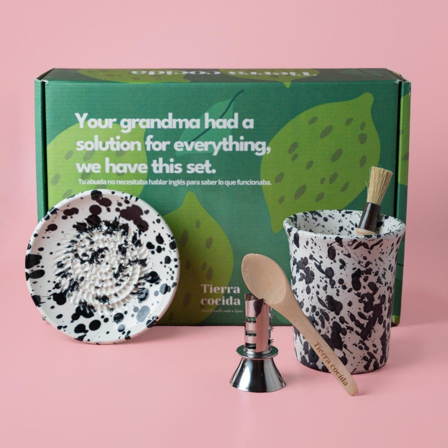 cadeau set keramisch raspbord gember rasp