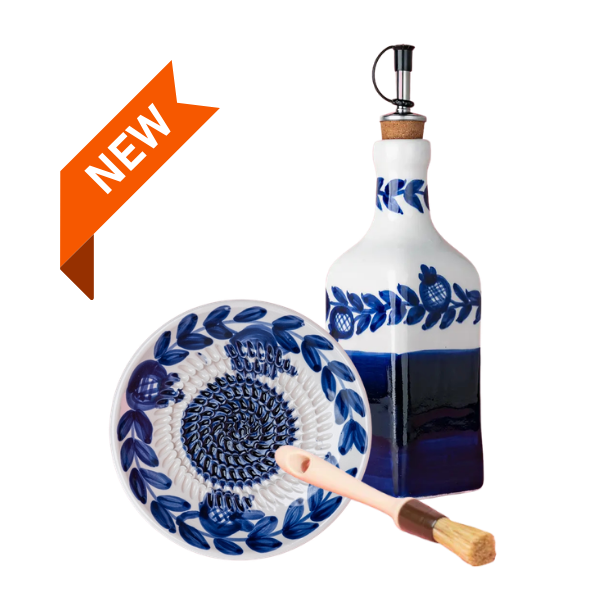 Giftset Nerja (Mini raspbord + oliefles + gratis borsteltje) 