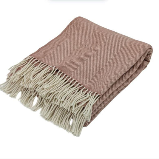 Rosestone Herringbone wollen plaid