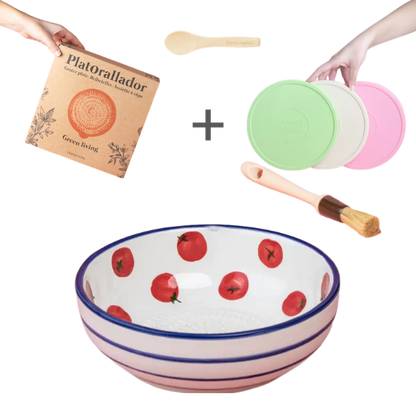 Starter Set Medio (grater plate + lid + brush)