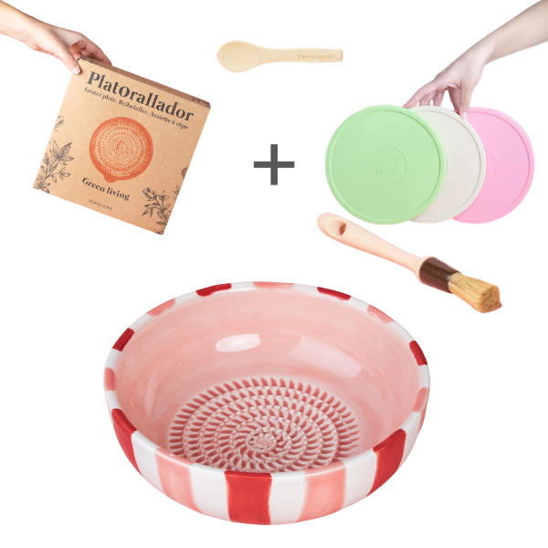 Starter Set Medio (grater plate + lid + brush)